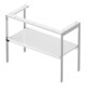 Duravit Console de lavabo White Tulip 98,4x45 cm, blanc brillant, métal, sur pied-2