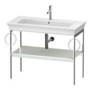 Duravit Console de lavabo White Tulip 98,4x45 cm, blanc mat, Me, 2 HTH, sur pied
