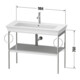 Duravit Console de lavabo White Tulip 98,4x45 cm, E Nat mass, Me, 2 HTH, bo-5
