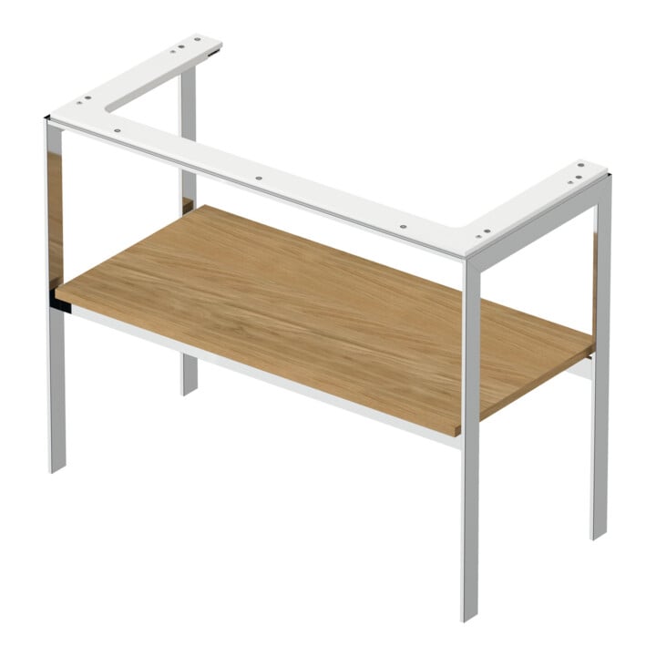 Duravit Console de lavabo White Tulip 98,4x45 cm, E Nat mass., Mét., sur pied