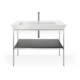 Duravit Console de lavabo White Tulip 98,4x45 cm, graph hgl, Mét., sur pied-1