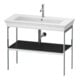 Duravit Console de lavabo White Tulip 98,4x45 cm, gris mat, métal, sur pied-1