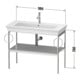 Duravit Console de lavabo White Tulip 98,4x45 cm, gris, Me, 2 HTH, sur pied-4