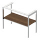 Duravit Console de lavabo White Tulip 98,4x45 cm, US N mass., Mét., sur pied-2