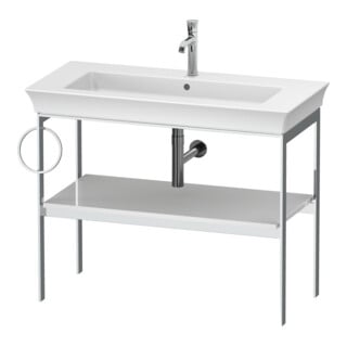 Duravit Console de lavabo White Tulip 98,4x45cm, Me, bo, porte-serviettes gauche, blanc brillant