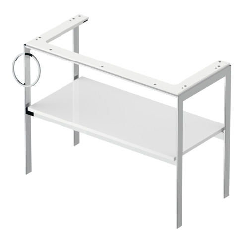 Duravit Console de lavabo White Tulip 98,4x45cm, Me, bo, porte-serviettes gauche, blanc brillant