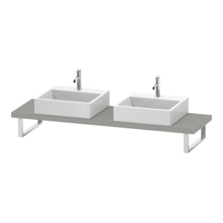 Duravit Console DuraStyle 80-200x48 cm, 2 A., ép. 4,5 cm, gris béton