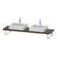 Duravit Console DuraStyle 80-200x48 cm, 2 A., Pied 4,5 cm, Noyer foncé-1