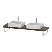 Duravit Console DuraStyle 80-200x48 cm, 2 A., Pied 4,5 cm, Noyer foncé