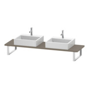 Duravit Console DuraStyle 80-200x48cm, 2 découpes, ép. 3cm, lin