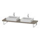 Duravit Console DuraStyle 80-200x48cm, 2 découpes, ép. 4,5cm, blanc-1