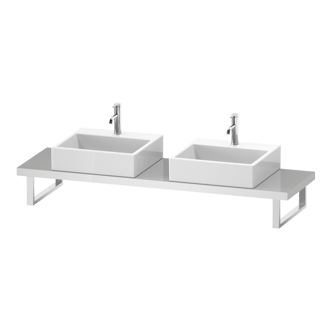 Duravit Console DuraStyle 80-200x48cm, 2 tiroirs, ép. 4,5cm, blanc mat