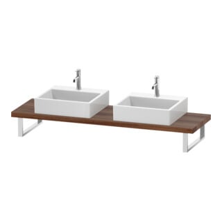 Duravit Console DuraStyle 80-200x48cm, 2 tiroirs, ép. 4,5cm, noyer nat.