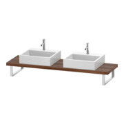 Duravit Console DuraStyle 80-200x48cm, 2 tiroirs, ép. 4,5cm, noyer nat.