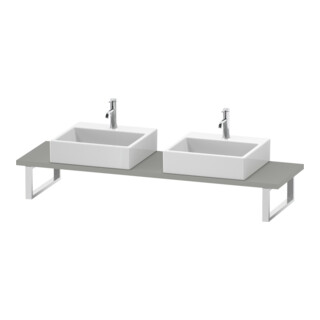 Duravit Console DuraStyle 80-200x48cm, 2 trous, ép. 3cm, gris béton