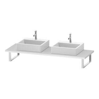 Duravit Console DuraStyle 80-200x55 cm, 2 découpes, ép. 3 cm, blanc mat