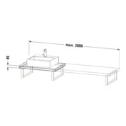 Duravit Console DuraStyle 80-200x55cm, 2 A., ép. 4,5cm, gris béton-4