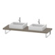 Duravit Console DuraStyle 80-200x55cm, 2 découpes, ép. 4,5cm, blanc-1