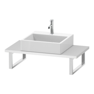 Duravit Console DuraStyle Compact 80-200x48cm, 1 découpe, ép. 3cm, blanc mat