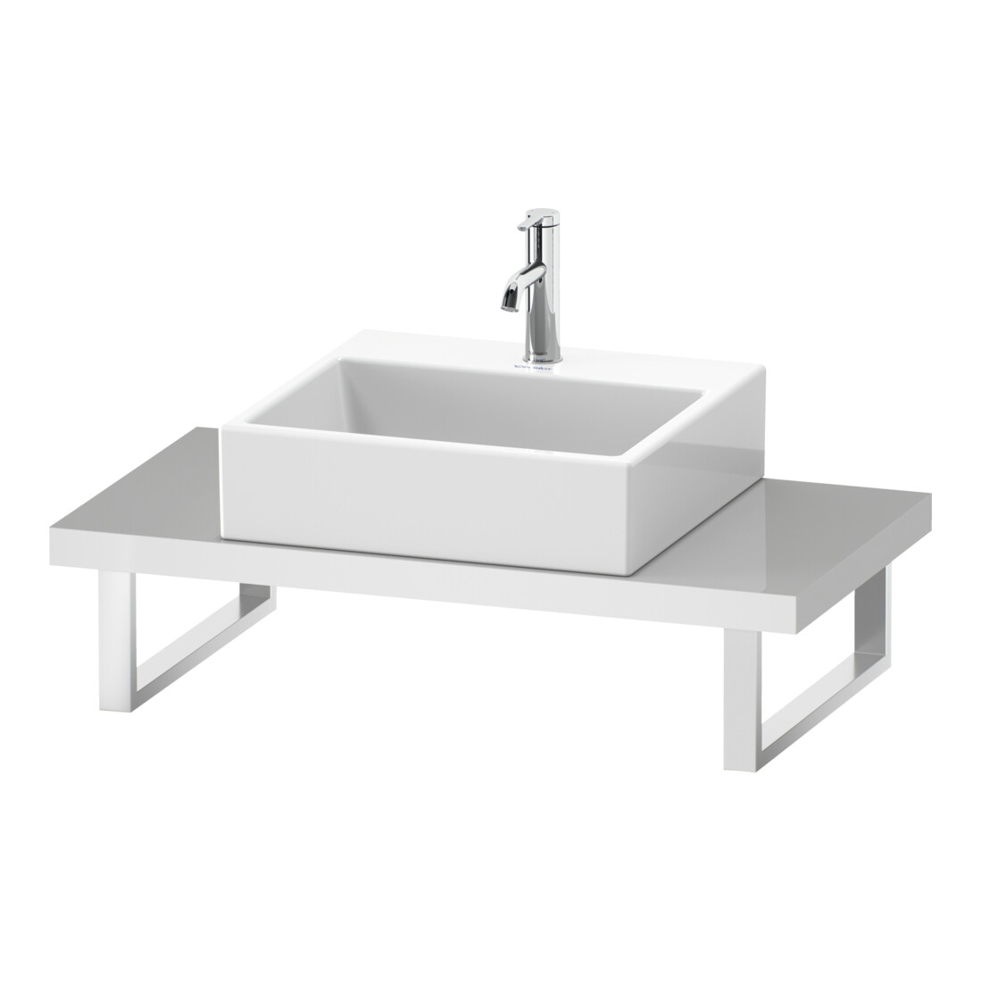 Duravit Console DuraStyle Compact 80-200x48cm, 1 découpe, ép. 4,5cm, blanc