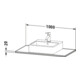 Duravit Console en bois massif XSquare 100x55 cm, noyer américain, avec 1 découpe