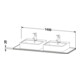 Duravit Console en bois massif XSquare 140x55 cm, Ami. Nb, m 2 trous, B des deux côtés-4