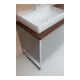 Duravit Console en bois massif XSquare 140x55x2 cm, avec 1 AS, AS gauche, noyer américain