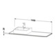 Duravit Console en bois massif XSquare 140x55x2 cm, m 1 AS, AS droite, noyer américain-2