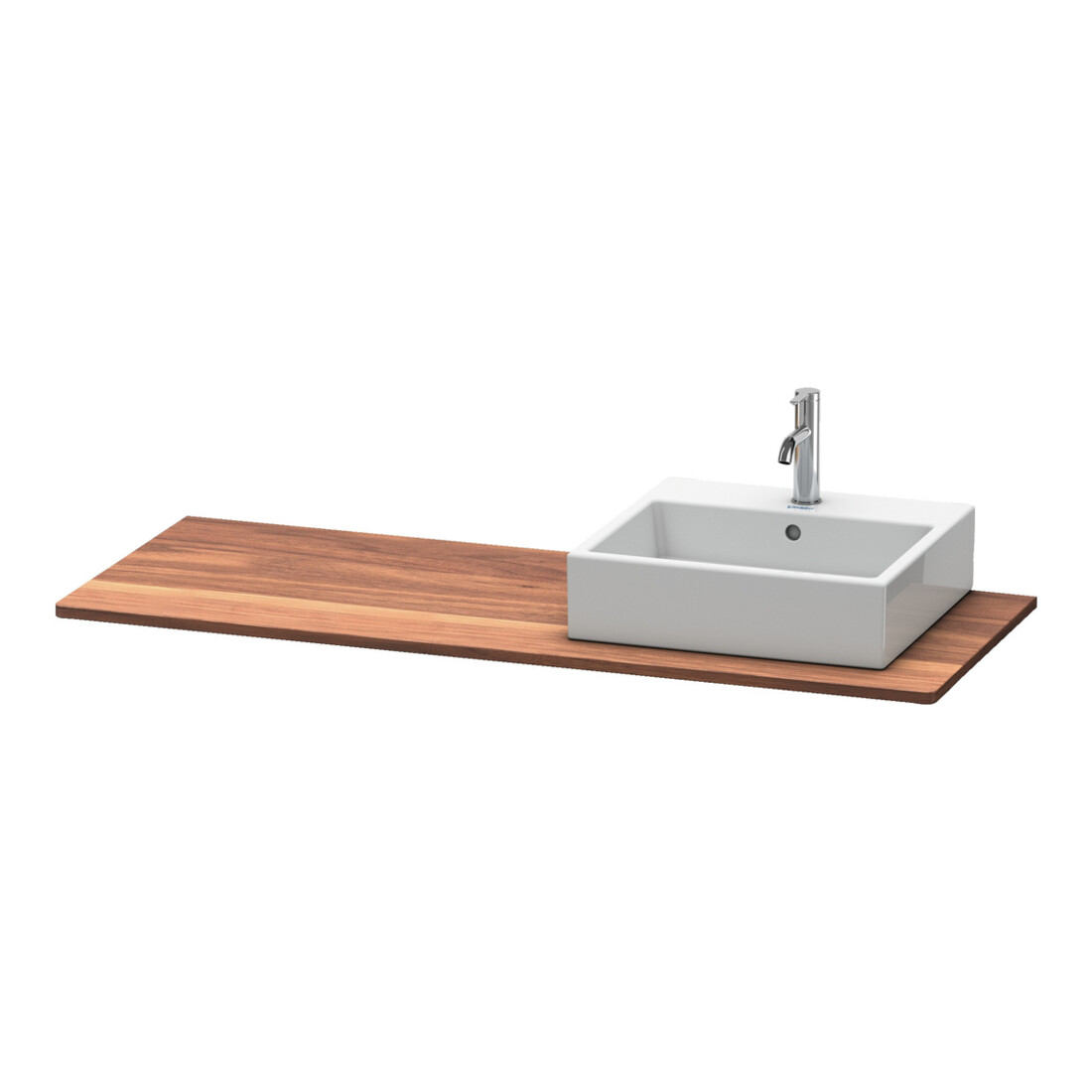 Duravit Console en bois massif XSquare 140x55x2 cm, m 1 AS, AS droite, noyer américain