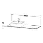 Duravit Console en bois massif XSquare 140x55x2cm, avec 1 AS, noyer américain-2