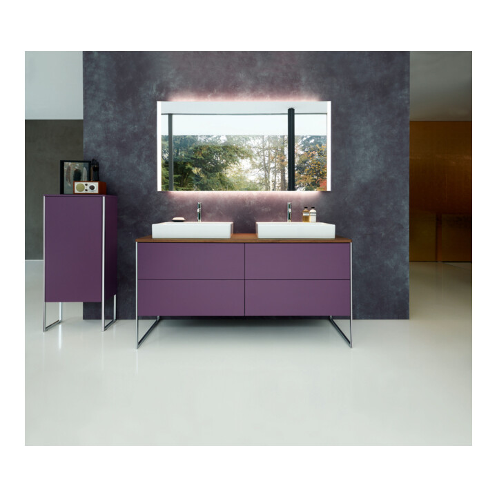 Duravit Console en bois massif XSquare 160x55 cm, Ami. Nb, m 2 ouvertures, B des deux côtés