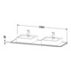 Duravit Console en bois massif XSquare 160x55 cm, Ami. Nb, m 2 ouvertures, B des deux côtés