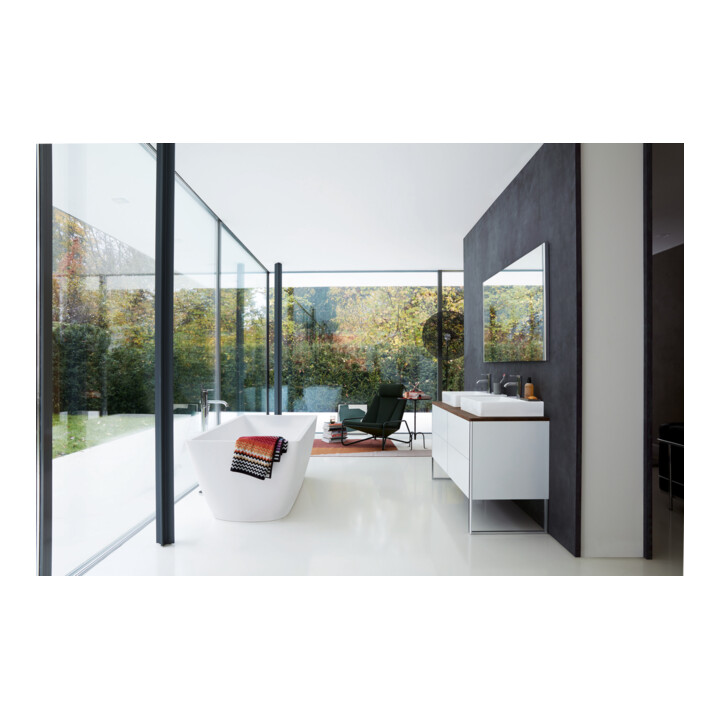 Duravit Console en bois massif XSquare 160x55 cm, Ami. Nb, m 2 ouvertures, B des deux côtés