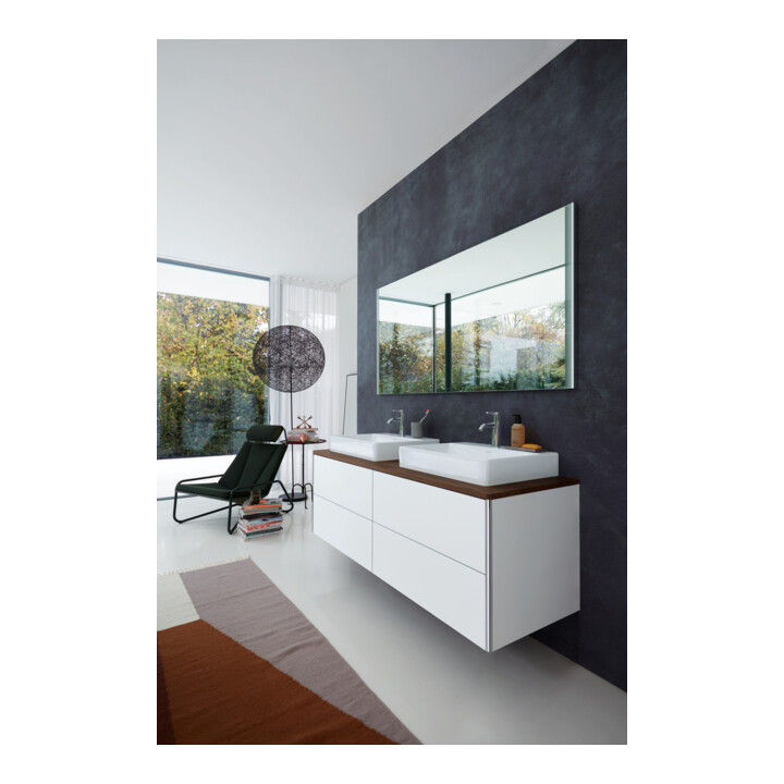 Duravit Console en bois massif XSquare 160x55 cm, Ami. Nb, m 2 ouvertures, B des deux côtés