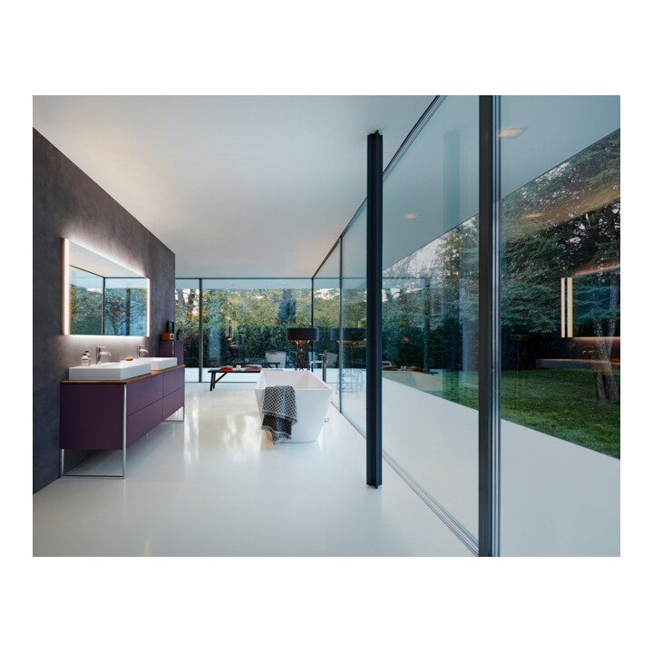 Duravit Console en bois massif XSquare 160x55 cm, Ami. Nb, m 2 ouvertures, B des deux côtés
