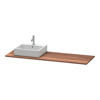 Duravit Console en bois massif XSquare 160x55x2 cm, m 1 AS, Dte, Noyer américain