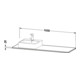 Duravit Console en bois massif XSquare 160x55x2 cm, m 1 AS, Dte, Noyer américain