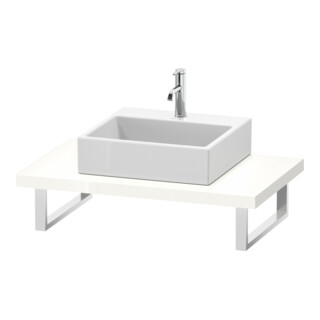 Duravit Console L-Cube 80-200x55 cm, 1 AS, ép. 4,5 cm, blanc brillant