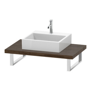Duravit Console L-Cube 80-200x55 cm, 1 AS, ép. 4,5 cm, noyer foncé