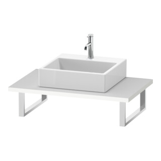 Duravit Console L-Cube 80-200x55 cm, 1 découpe, ép. 3 cm, blanc mat