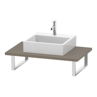 Duravit Console L-Cube 80-200x55 cm, 1 découpe, ép. 3 cm, lin