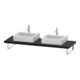 Duravit Console L-Cube 80-200x55 cm, 2 A., tige 4,5 cm, noyer courbé-1