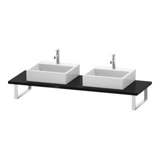 Duravit Console L-Cube 80-200x55 cm, 2 découpes, épaisseur 3 cm, blanc brillant