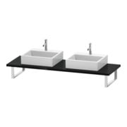 Duravit Console L-Cube 80-200x55 cm, 2 découpes, épaisseur 3 cm, blanc brillant