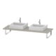 Duravit Console L-Cube 80-200x55 cm, 2 découpes, épaisseur 3 cm, taupe mat-1