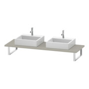 Duravit Console L-Cube 80-200x55 cm, 2 découpes, épaisseur 3 cm, taupe mat
