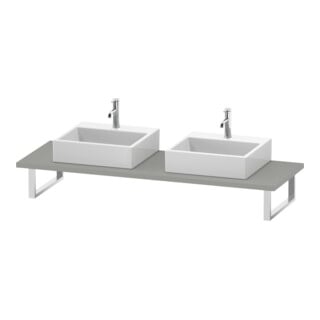 Duravit Console L-Cube 80-200x55 cm, 2 étagères, ép. 3 cm, gris béton