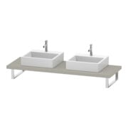 Duravit Console L-Cube 80-200x55 cm, 2 pcs, épaisseur 4,5 cm, taupe mat