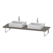 Duravit Console L-Cube 80-200x55 cm, 2 tiroirs, ép. 3 cm, base mate