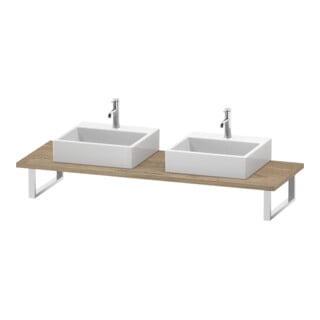 Duravit Console L-Cube 80-200x55 cm, 2 tiroirs, ép. 3 cm, marbre œuf